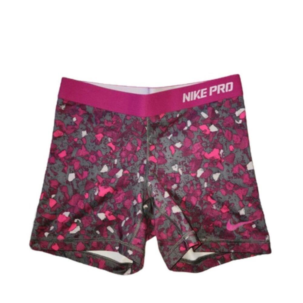Rare Nike Pro Purple Print Athletic Shorts Size S